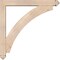 Ekena Millwork Thorton Arts and Crafts Smooth Bracket w/ Offset Brace, Douglas Fir, 5 1/2"W x 38"D x 38"H BKT0604X38X38THR03SDF - alternate 4